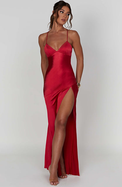 Meliva™ | High Split Maxi Dress